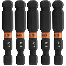 Ball-End Hex 5/16" Impact Driver Bit - Railer Allen Wrench Drill Hex Bits. 1/4 Quick Release S2 Steel 2 inch 5/16" Ball-End Hex Bits. (5 Pack)