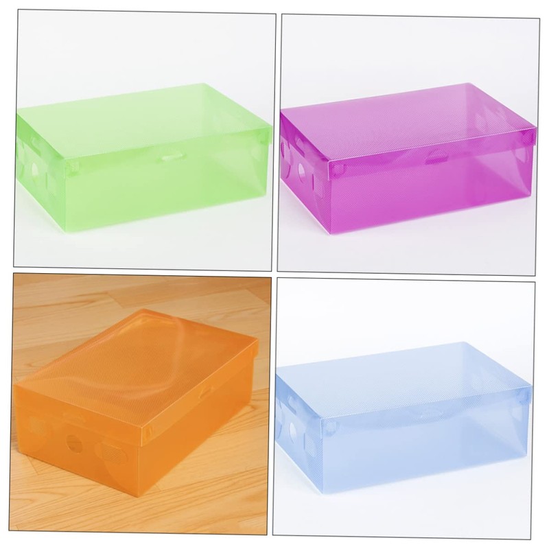 STOBAZA 7pcs Shoe Container Organizer Stackable Shoe Organizer Closet Shelf