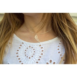 WANDA PLATA Halskette Flügel Anhänger H925 Sterling Silber, für Damen, Junges Mädchen, Anhänger und Kette inbegriffen 40 cm, Engelsflügel, Schutzengel, in Geschenkbox