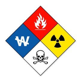 Set of 3 - Hazmat Hazardous Materials Danger Sticker Decal - Sticker Graphic Decal