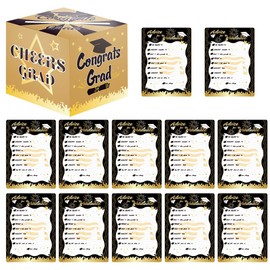 LUOZZY 25 Pcs Congrats Grad Graduation Card Box for Class of 2025 Graduation Cards