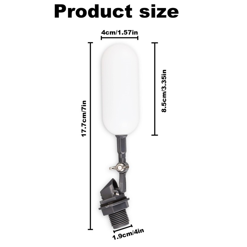 3pcs 1/2in Float Ball Valve, Water Tank Float Valve with