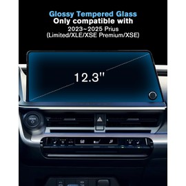 WEIPIN For 2023~2025 Prius (Limited/XLE/XSE Premium/XSE) Screen Protector 12.3 Inch Glossy Tempered Glass Touchscreen *1 Accessories 9H Hardness Glass - No More Scratch&Fingerprint