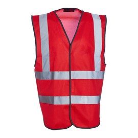 Blackrock Red Enhanced Visibility Vest, Hi-Vis Vest, High Visibility Jackets, Safety, Reflective, PPE, Hi Vis, Security, Workwear, Mens and Womens - Size 2XL