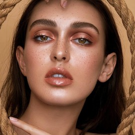 Thunaraz 14K Real Gold Nose Studs,18G Solid Gold Nose Rings, Simulated Diamond CZ Hypoallergenic Nose Piercings for Women Men 2MM