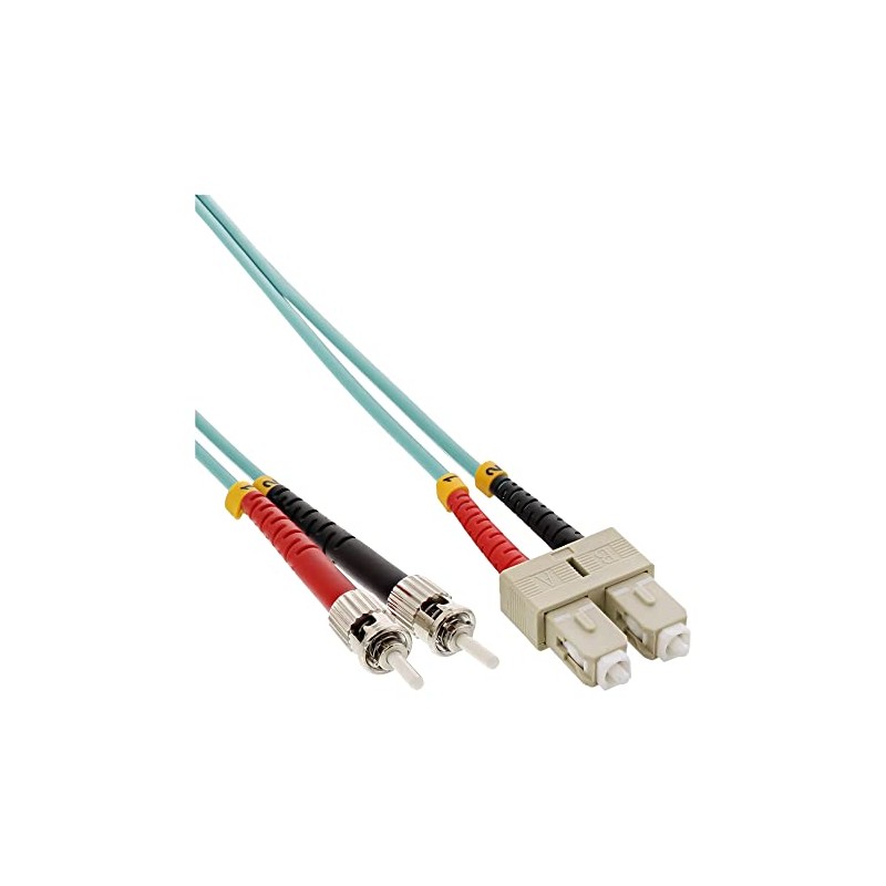 InLine® 82504O LWL Duplex Cable SC/ST 50/125 µm OM3/0.5 m
