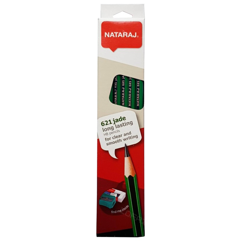 HB Pencils, Pack of 10, ZJax Hexagonal Pencils Eraser Sharpener