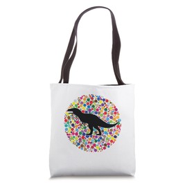 Dot Day Dinosaur Colorful Trex Dinosaur polka Dot Boys Kids Tote Bag