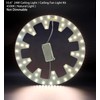 Zhairdalstar 24W LED Flush Mount Ceiling Fan Ring Light Kit
