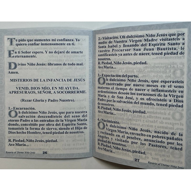 ROSARIO AL DIVINO NIÑO JESÚS, FAVORS PRAYERS.