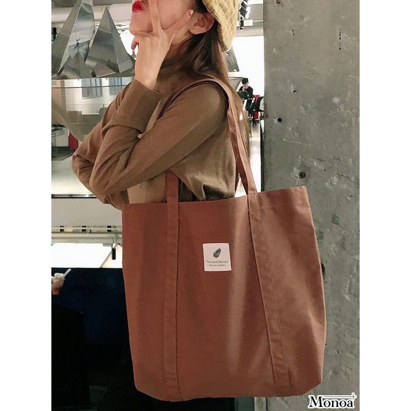 Monoa Women's Tote Bag, Fashion, Canvas, Handbag, Foldable, Eco Bag,