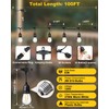 BRIMAX 2W 100FT Outdoor String Lights Commercial Grade with 32