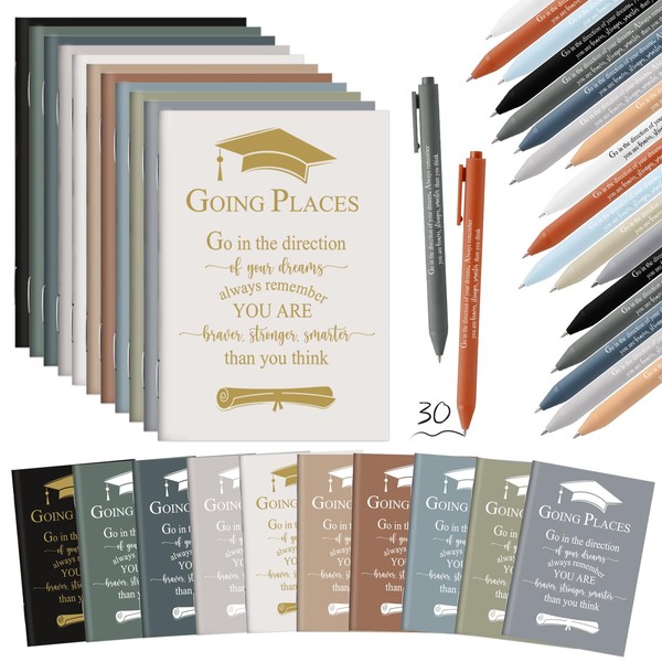 Kosiz 60 Pcs Graduation Gifts Motivational Mini Journal Inspirational Pen