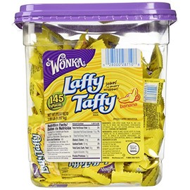Laffy Taffy Tub filled with 145 Banana Flavored Taffies