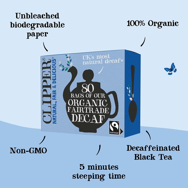 Clipper Tea, Black Tea Assam Blend, Fairtrade, Organic, Plant-Based, Decaf