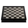 Black Stained Chess Board with Storage Drawers