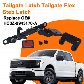 HC3Z-9943170-A Tailgate Latch Tailgate Flex Step Latch Compatible with Ford F-150 Lightning Flash, Lariat, Platinum 2022 2023 2024