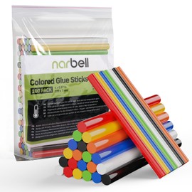 Mini Hot Glue Sticks in Vibrant Colors (100 Pcs), 0.27" Diameter and 4" Long Hot Melt Glue Sticks,Assorted Colors,Safe & Non-Toxic, Perfect for Arts & Crafts