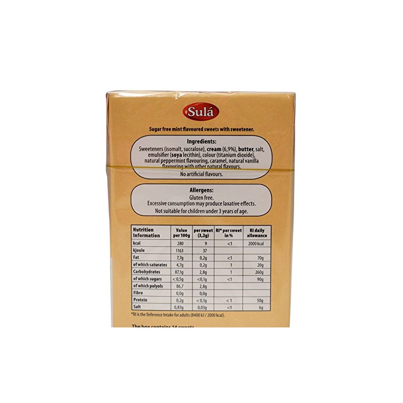 Sula Mint Humbugs SUGAR FREE - 14 x 42gm