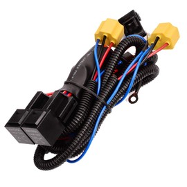 HUIQIAODS H4 Relay Harness, LED Compatible, General Purpose Fog Wiring, Relay Harness, Fog Lamp Relay Harness, Socket 12 V, Extension (H4)