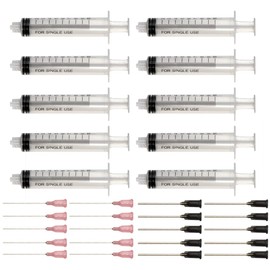 starPG Handicraft Syringe Injector Syringe Syringe Screw-in 10 Needles 2 Sizes 10 Each Herbarium Oil Resin Handmade Equipment (Long)