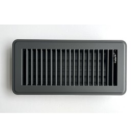 Kompell Aire Heavy Duty Steel Floor Vent with Beautiful Gray Matte Finish. Fits in 4 x 10 Duct Opening. Overall Dimension is 5.75 in Wide x 11.75 in Long.