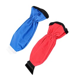 Pack of 2 Car Ice Scraper with Glove, Ice Scraper Car with Waterproof Lining, Warming Windscreen Scraper Car with Glove, Stable Snow Scraper Car, for Car Windscreens and Windows
