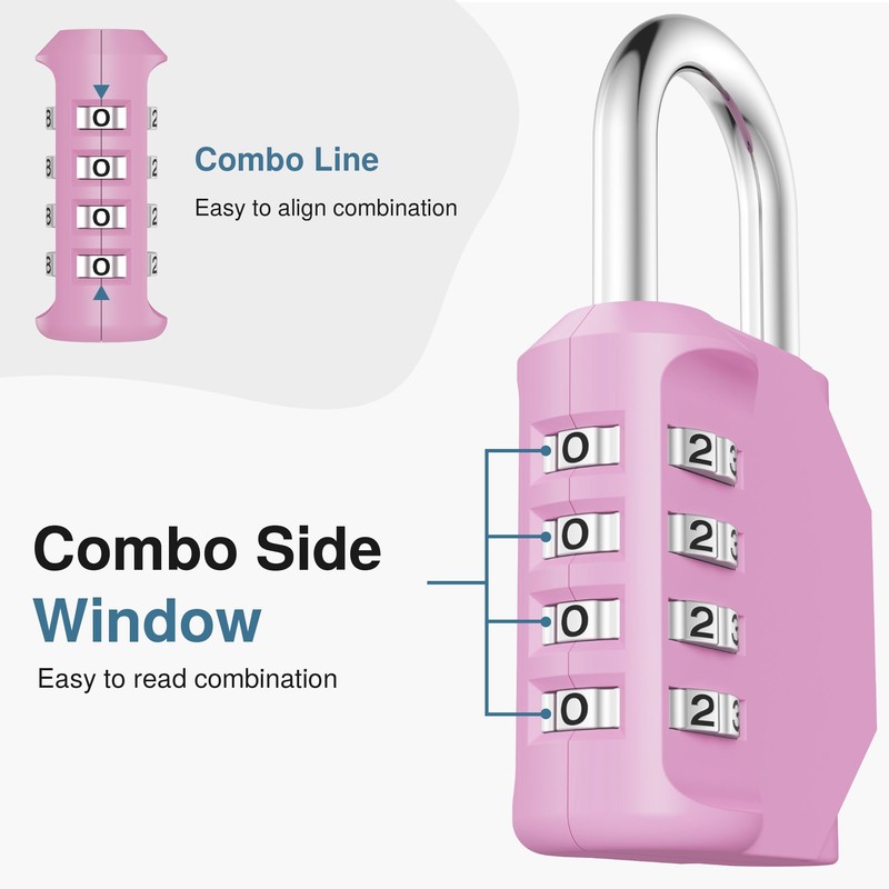 Puroma Combination Lock 4 Digit Waterproof Locker Locks Secure Outdoor