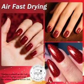 Red Shiny Long Lasting Quick-Drying for Women DIY