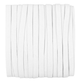 AUYAO Elastica Banda per Cucito, 14M*1CM Ampio Nastro Elastico Piatto, con Dispositivo di filettatura, Rotolo di Elastico per Cucito per Pantaloni, Cucire Vestiti, Artigianato DIY(Bianco)