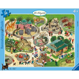 RAVENSBURGER PUZZLE 05565 Ravensburger Ali Mitvutsch: Im Zoo 30-48 Pieces Frame Puzzle for Children from 4 Years