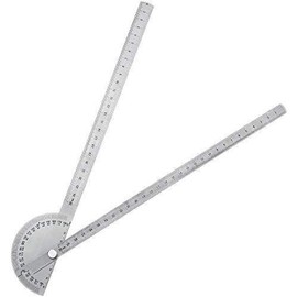 Angle Protractor Angle Finder Ruler Two Arm Stainless Steel Protractor Woodworking Ruler Measure Tool with 0-180 Degrees(30 cm/ 11.8 Inch) - Colour: 30 cm/ 11.8 Inch