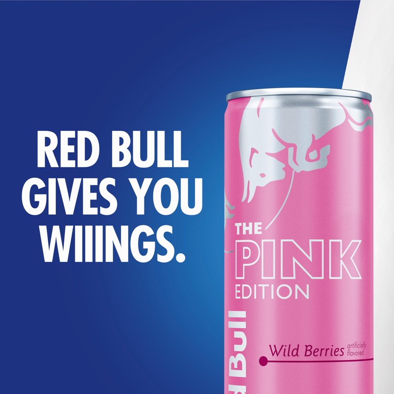 Red Bull Wild Berries, Pink Edition, with 80mg Caffeine plus
