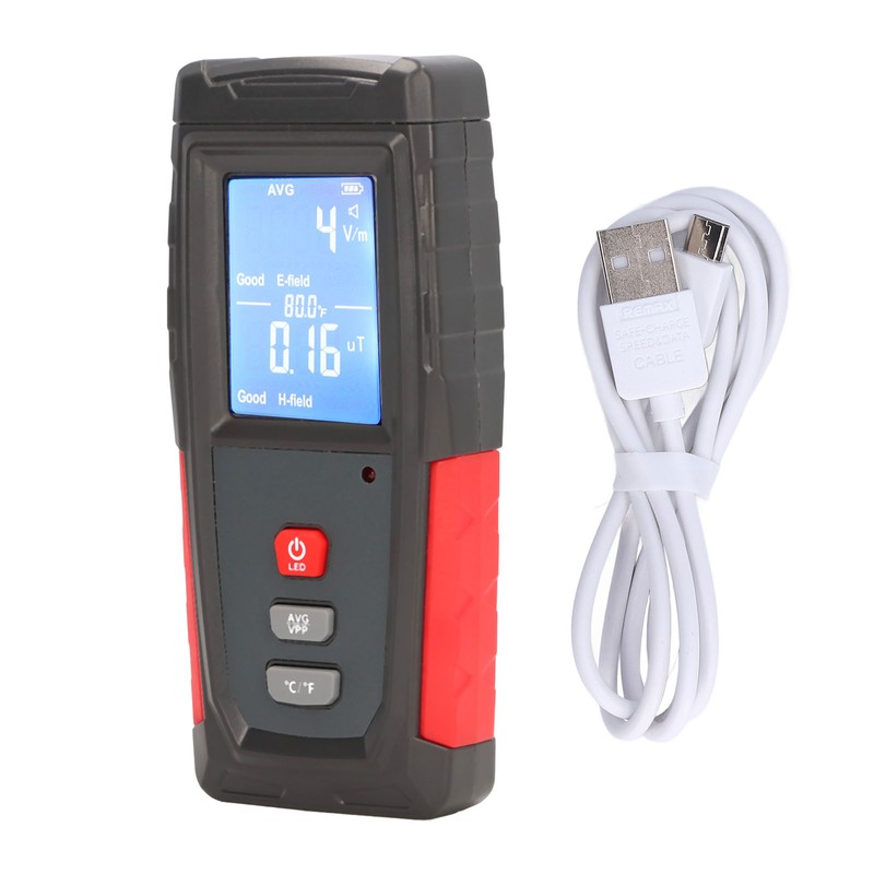 Electromagnetic Radiation Automatic Alarm Plastic Tester EMF Inspection 3.7V 600mAh