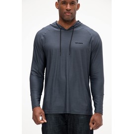 DEVOPS Men's 3 Pack Hoodie Long Sleeve Fishing Hiking Running Workout T-shirts (Large, Charcoal/Blue/Gray)