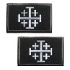 Pack of 2 Jerusalem Cross Crusader Jihad Patches Tactical Embroidery