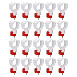 Unbranded 20 Chicken Waterer Nipples For Poultry Feeder Easy Install for Ducks Birds