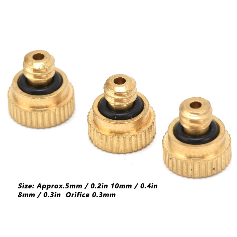 20Pcs Brass Atomizing Nozzle Gardening Misting Spraying Tool Set 0.3mm