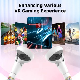Rechale VR Handle Attachment for Meta Quest 2, Extension Controller Accesories, Gorilla Tag Long Arms Grips, for Beat Saber Better Experience (White)