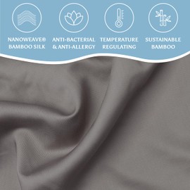 Luff Bamboo Silk Pillowcases - Organic, Hypoallergenic, Cooling, and Eco-Friendly - Ultra Soft for Beauty Sleep, Healthy Hair & Glowing Skin - Dark Grey (Pack of 2)