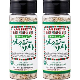 JANE'S Organic Crazy Salt, Additive-free, 4.9 oz (113 g) x 2 Piece Set, Rock Salt, Organic Herbal Salt