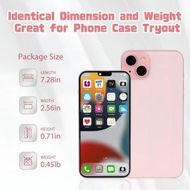 Dummy Fake Phone Model, Looks Like The Real Phone Compatible with Phone 13, for Cell Phone Store Display or Send a Toy Phone 13 for Kids (Pink Colored Front)