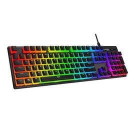 HyperX Pudding Keycaps - Double Shot PBT Keycap Set with Translucent Layer, for Mechanical Keyboards, Full 104 Key Set, OEM Profile, English (US) Layout - Black