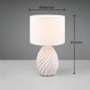 Reality Leuchten Melva R51771031 Table Lamp, Ceramic Base Matte White,
