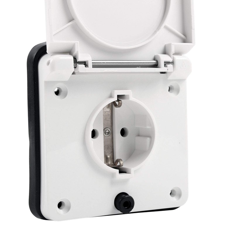 Awning Socket 220 V White 9 x 9 with Lid