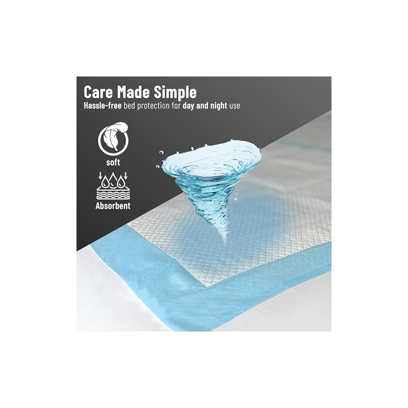 H-line 25 x Disposable Incontinence Bed Pads, 60 x 60