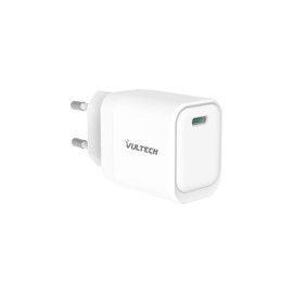 VulTech CC45-1C Universal Charger Smartphone Tablet 45W GaN USB-C/Type-C PD3.0 QC3.0 PPS White - Compact Size