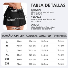 HomeChi Shorts de Baño para Mujer - Shorts de Natación Flowy de 3 Pulgadas de Cintura Alta con Forro de Malla y Bolsillos, Traje de Baño Tipo Pantalón para Dama, Negro, 3XL