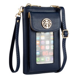 Heaye - portafolios de pulsera para teléfono celular, bolsa pequeña para mujer, marino, Middle, Bandolera