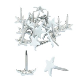 Piutouyar - 150 pines de estrella para tapicería, 0.433 x 0.512 in | Star Shaped Decorative Thumb Tacks, Metal Upholstery Pins, For Uphol...